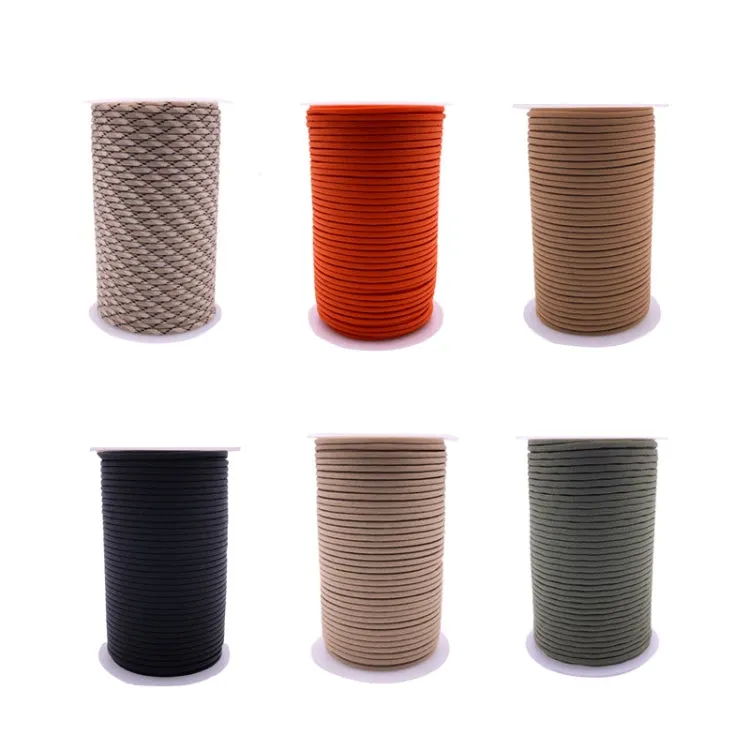 100m 9 Core 550 Umbrella Rope Outdoor Camp Rescue Bundle Tent Rope Mountain Rope(Desert)