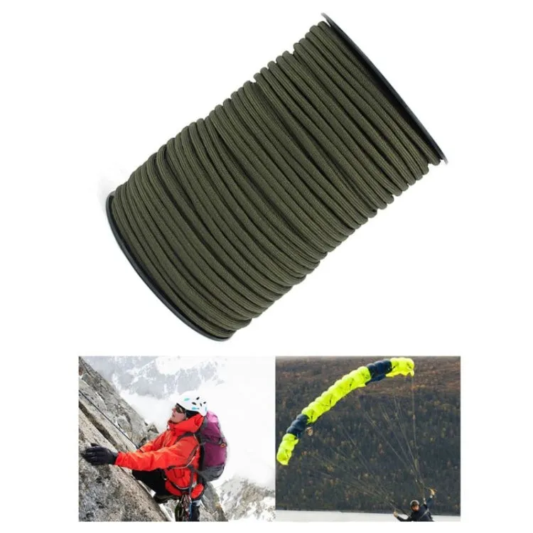 100m 9 Core 550 Umbrella Rope Outdoor Camp Rescue Bundle Tent Rope Mountain Rope(Desert)