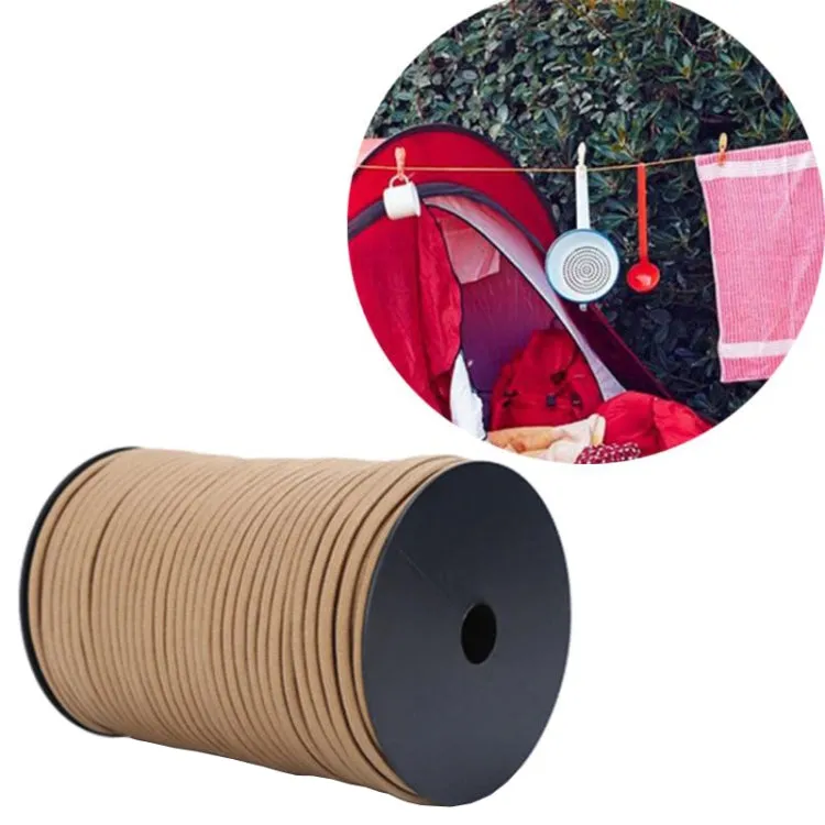 100m 9 Core 550 Umbrella Rope Outdoor Camp Rescue Bundle Tent Rope Mountain Rope(Desert)