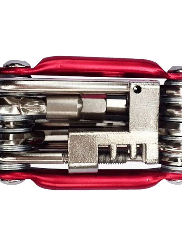 12 in 1 Multi-Function Bike Cycling Repair Tool Kit - Slotted Screwdriver, Phillips Screwdriver, Hex Key Wrench, Universal Chain Breaker, spoke wrench, with 1 pcs Bicycle Tire Pry Bars