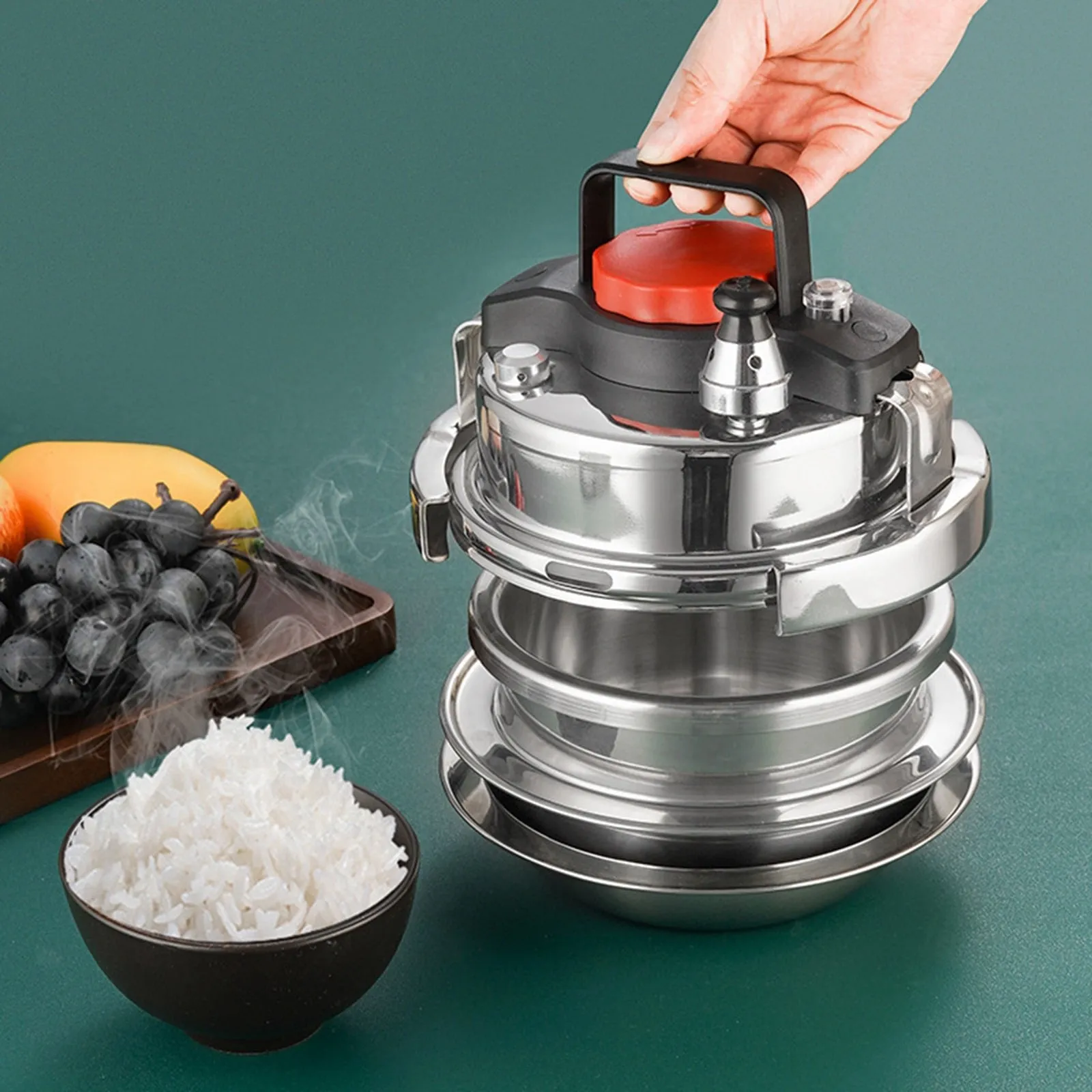 1.4L Outdoor Pressure Cooker MIni Electric Rice Cookers Cooking Pot Kitchen Cookware