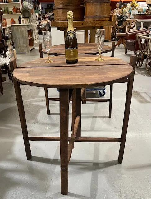1920s Wooden Foldable Wine Tasting Table  #6372