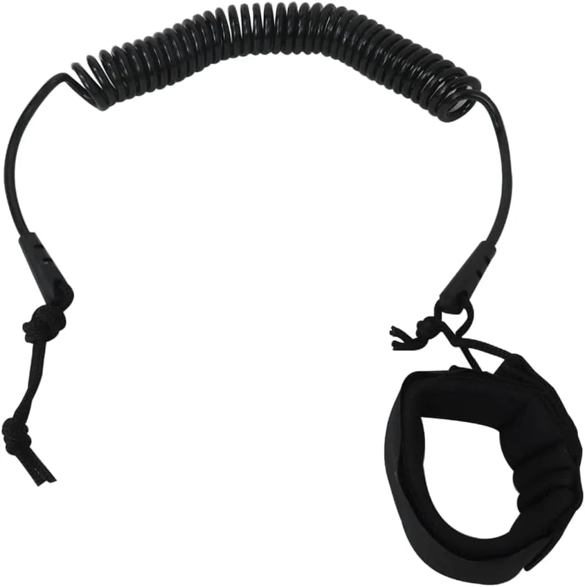 2025 NEW Coiled SUP Leash 10 FT Surfboard Leash Sup Leg Rope Strap Stand Up Paddleboard Leash Suitable for Stand Up Paddling, Surfing and Kayaking - Black