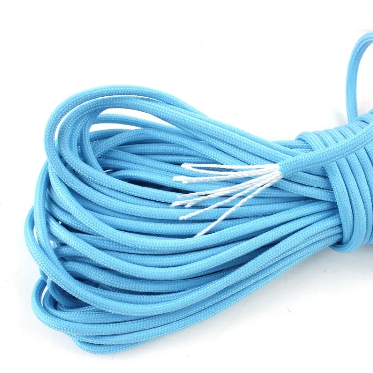 20m 9-Core Nylon Polyester Full-light Outdoor Camping Tent Rescue Bundled Fluorescent Climbing Rope(Yellow)