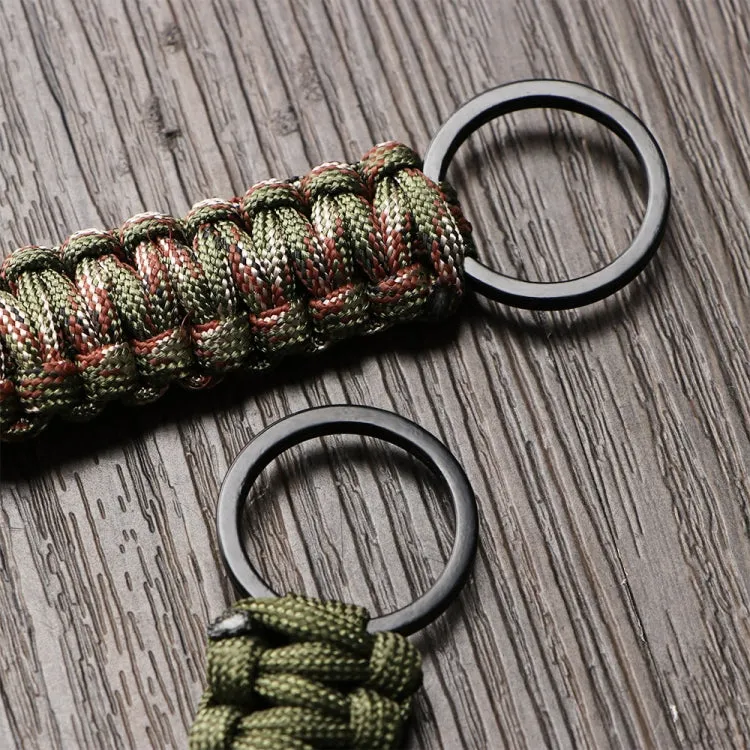 2pcs Outdoor Climbing Eagle Beak Buckle Umbrella Rope Hand-Woven Key Hanging Buckle(Army Green)