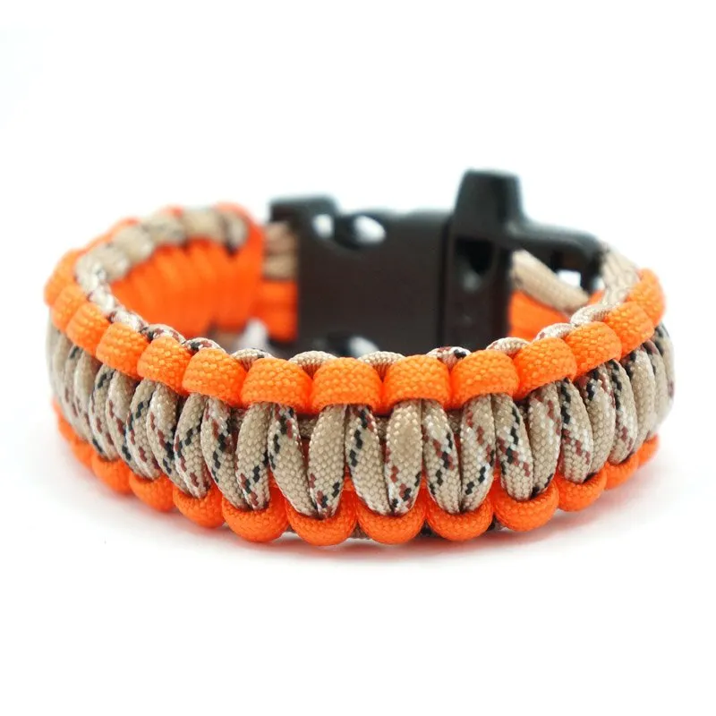 550 PARACORD SURVIVAL BRACELET - DESERT ORANGE