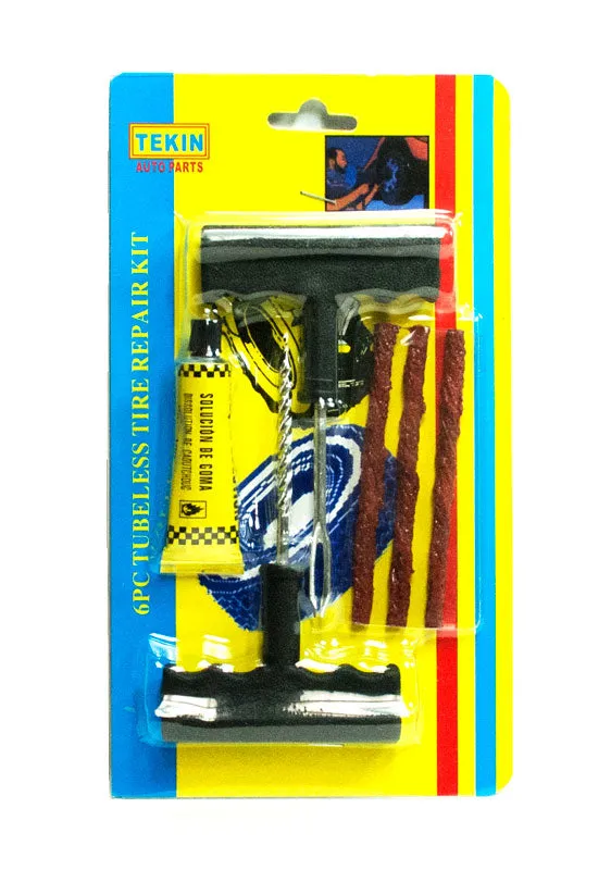 6 PC Tubeless Tire Repair Kit