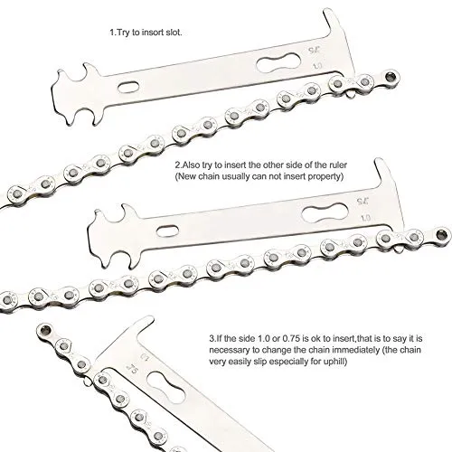 A AKRAF Bike Link Plier   Chain Breaker Splitter Tool   Chain Checker   3 Pairs Bicycle Missing Links, Bike Link Opener Closer Plier Chain Cutter Connector Wear Indicator Tool (New Version)