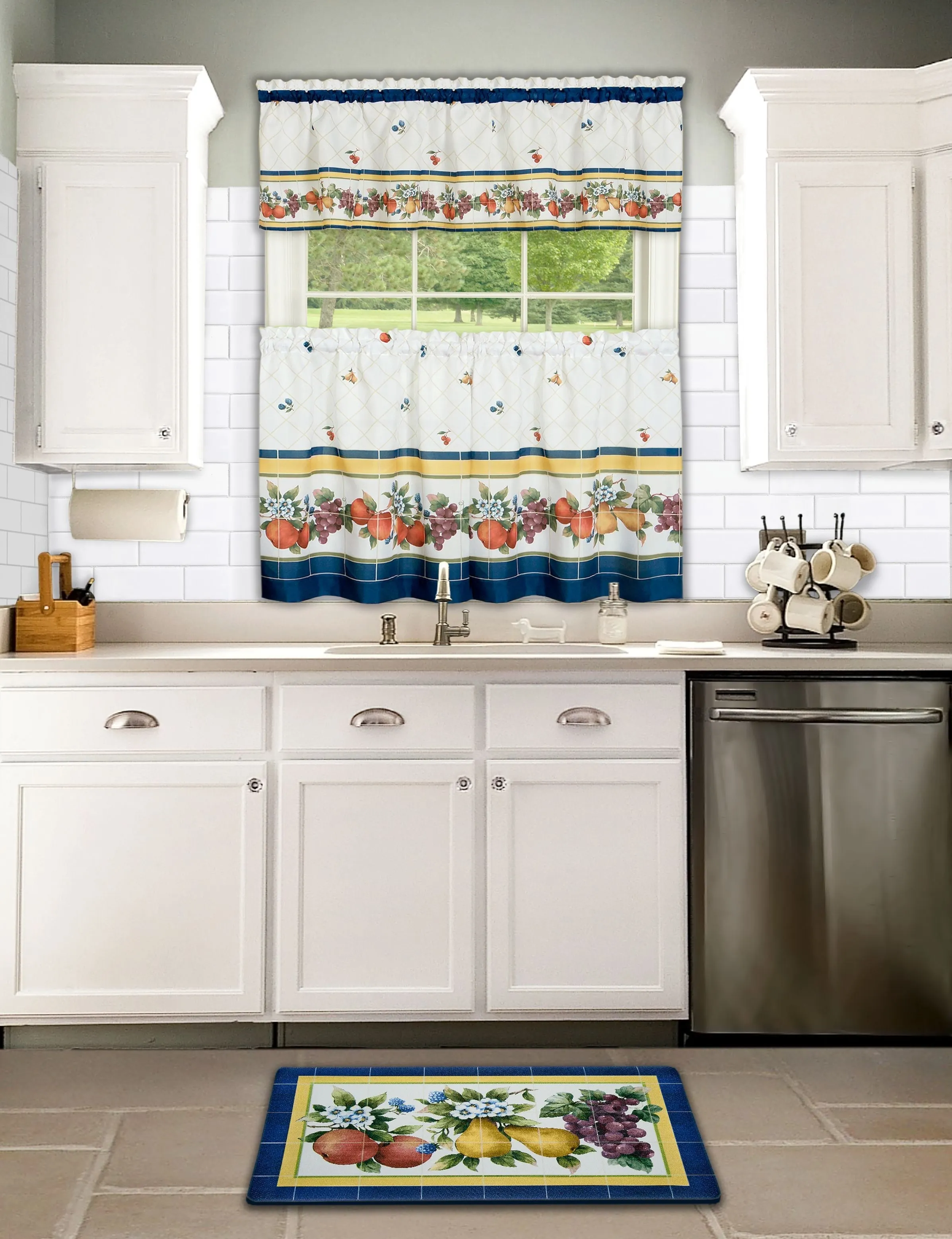 Achim Decorative Anti-Fatigue Mat, Fruity Tiles, 18x30 Inches