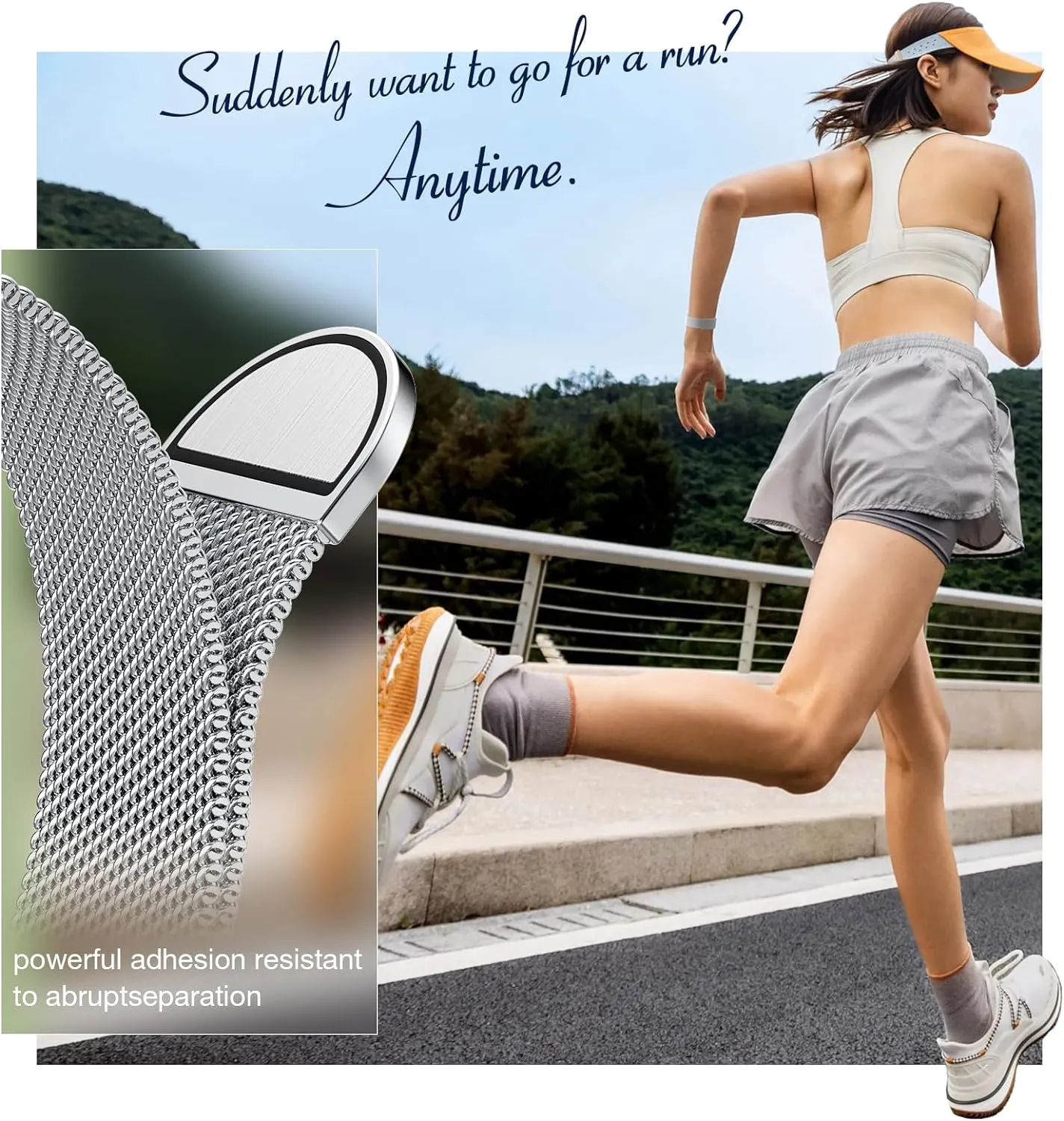 BELONGME 3 Pack Mesh Loop Compatible with Apple Watch Band Women Men 38mm 40mm 41mm 42mm 44mm 45mm 49mm Series Ultra SE 9 8 7 6 5 4 3 2 1, Stainless Steel Metal Strap Magnetic Clasp for iWatch Bands