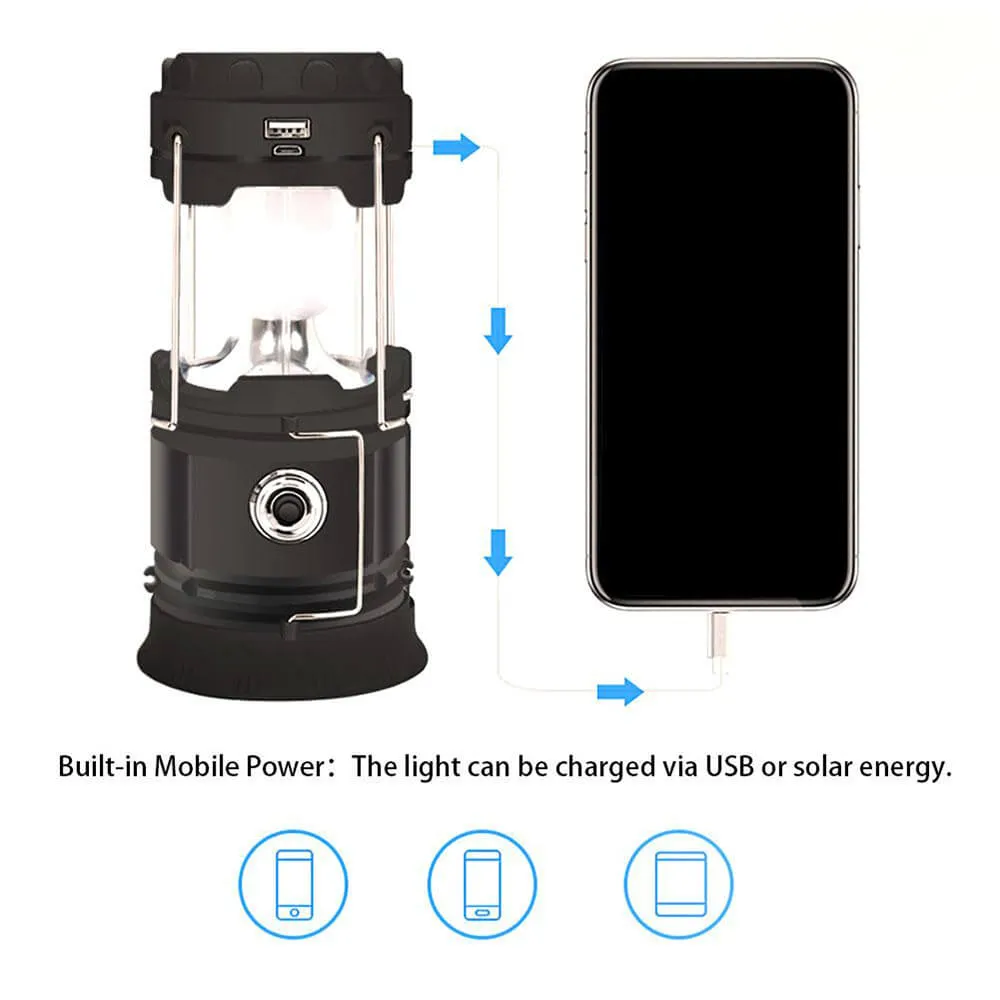 Collapsible LED Camping Lantern Portable Lamp with Battery