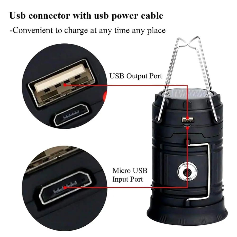 Collapsible LED Camping Lantern Portable Lamp with Battery