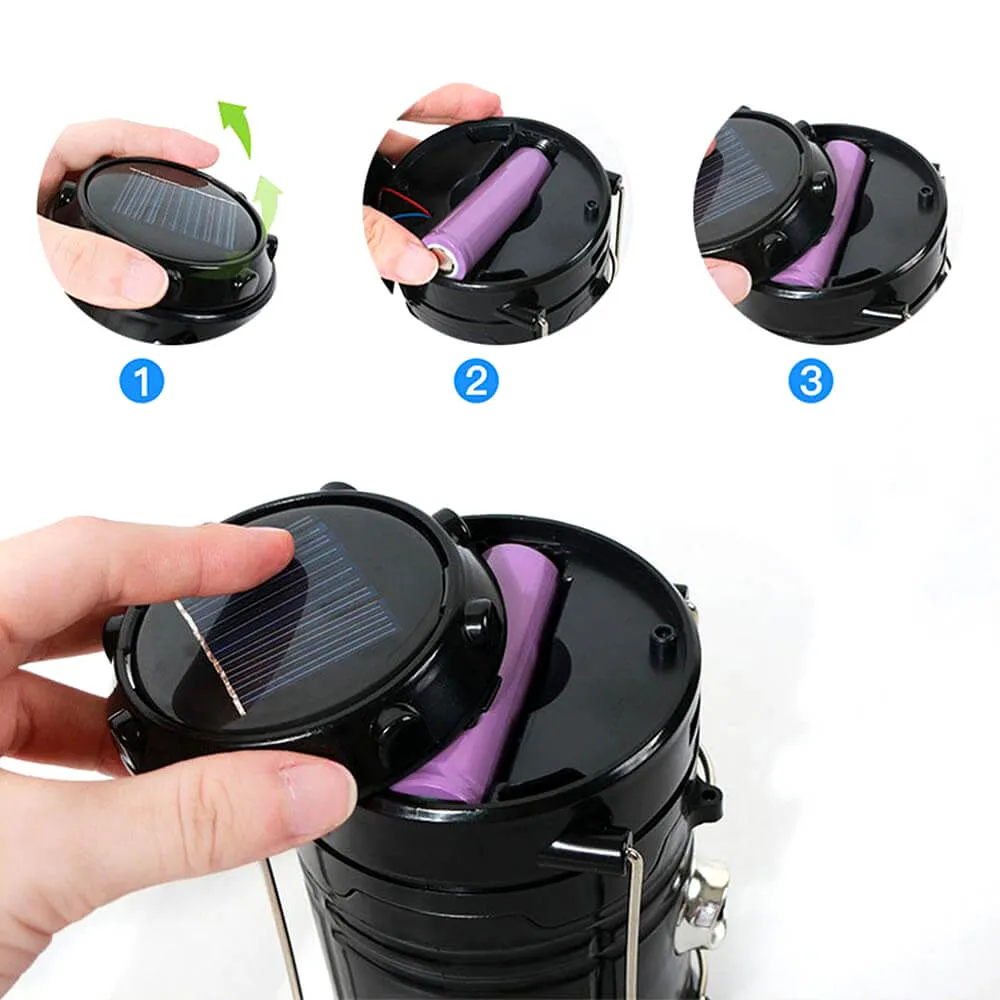 Collapsible LED Camping Lantern Portable Lamp with Battery