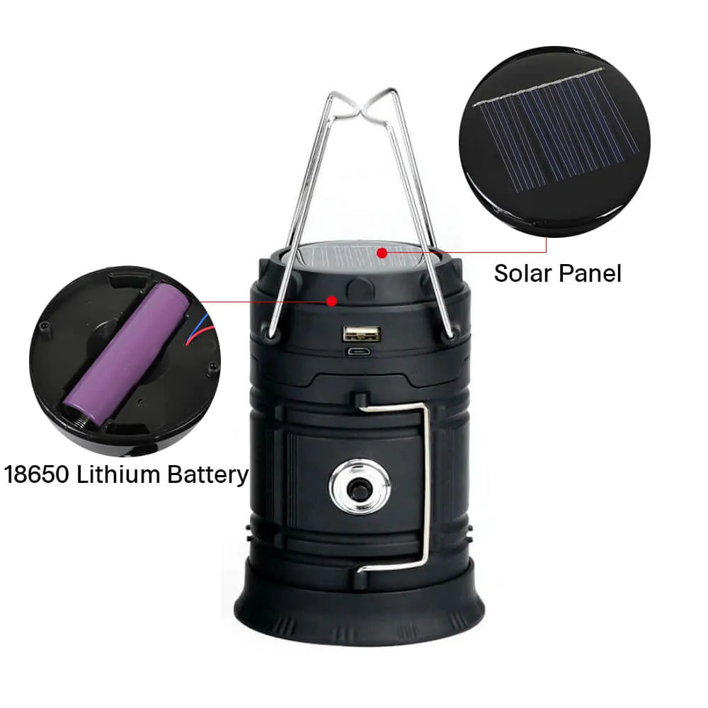 Collapsible LED Camping Lantern Portable Lamp with Battery