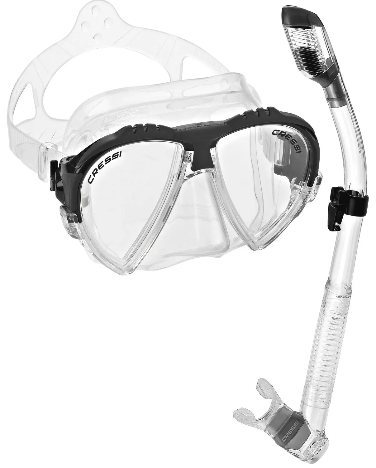 Cressi Matrix Snorkel Mask & Dry Snorkel Set w/ Gear Bag