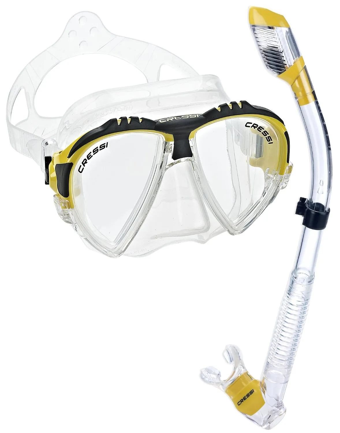 Cressi Matrix Snorkel Mask & Dry Snorkel Set w/ Gear Bag