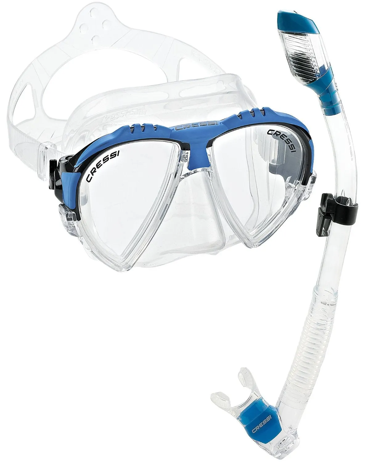 Cressi Matrix Snorkel Mask & Dry Snorkel Set w/ Gear Bag