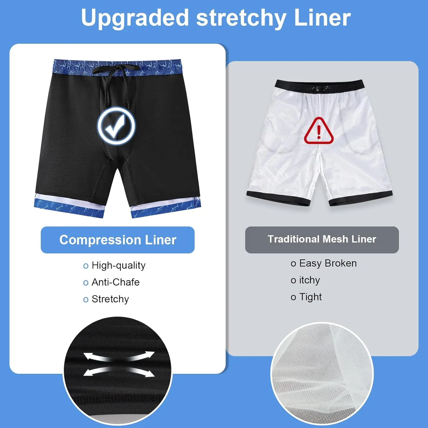 DEOLAX Mens Swim Trunks 7 Inch Inseam Summer Dry Fit Swimming Trunks Board Shorts Lightweight Workout Mens Bathing Suit