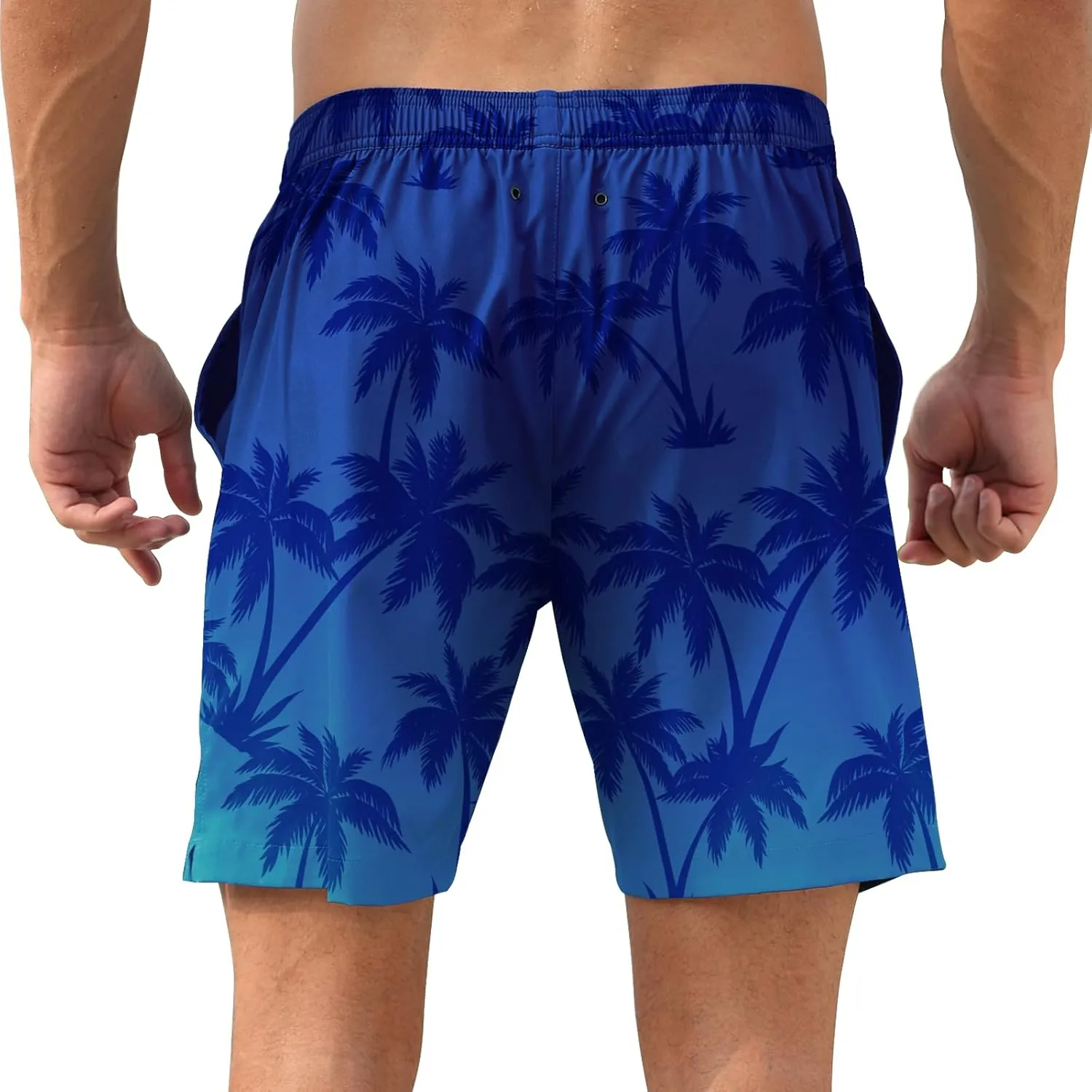 DEOLAX Mens Swim Trunks 7 Inch Inseam Summer Dry Fit Swimming Trunks Board Shorts Lightweight Workout Mens Bathing Suit