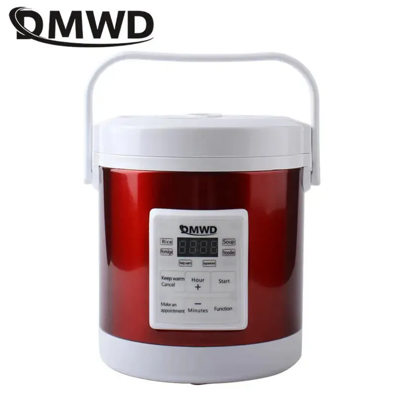 DMWD Mini Rice Cooker 1.6L - Electric Food Steamer & Warmer