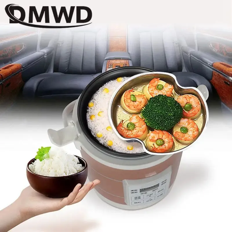DMWD Mini Rice Cooker 1.6L - Electric Food Steamer & Warmer