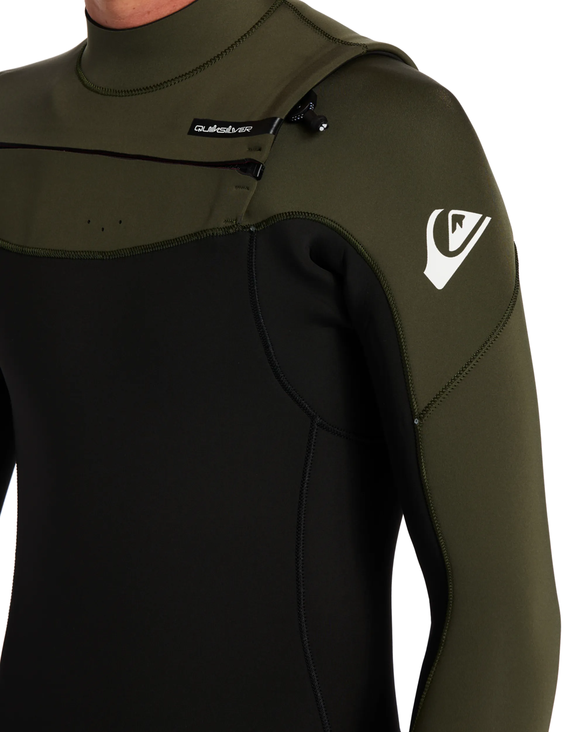 Everyday Session 4/3mm Chest Zip Wetsuit in Black & Thyme