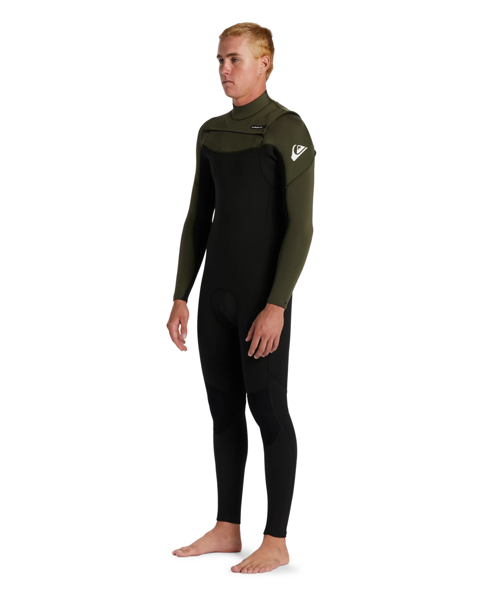 Everyday Session 4/3mm Chest Zip Wetsuit in Black & Thyme