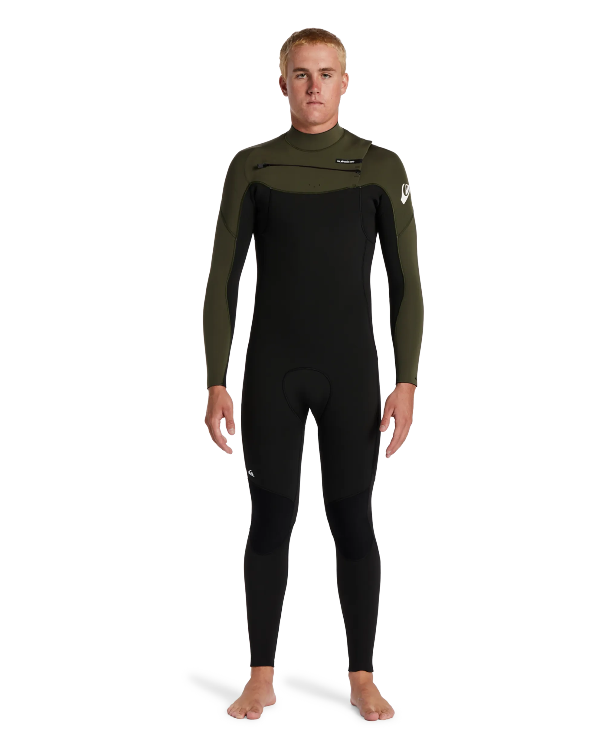 Everyday Session 4/3mm Chest Zip Wetsuit in Black & Thyme