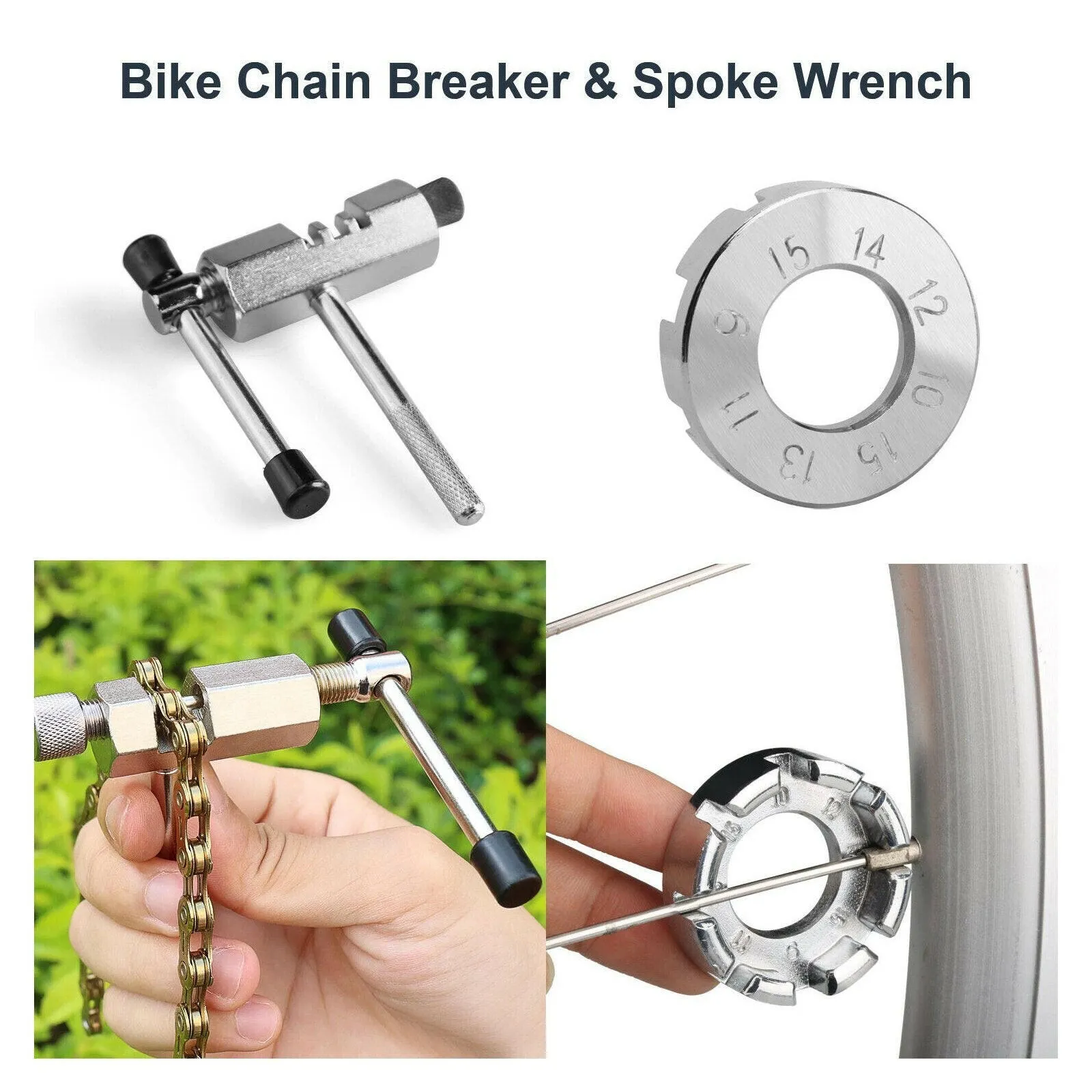 Extractor Chain Cutter Flywheel Remover Cycling Repair Parts Bicycle Repair Tool Kits Bike Chain Measuring Ruler Crank Puller