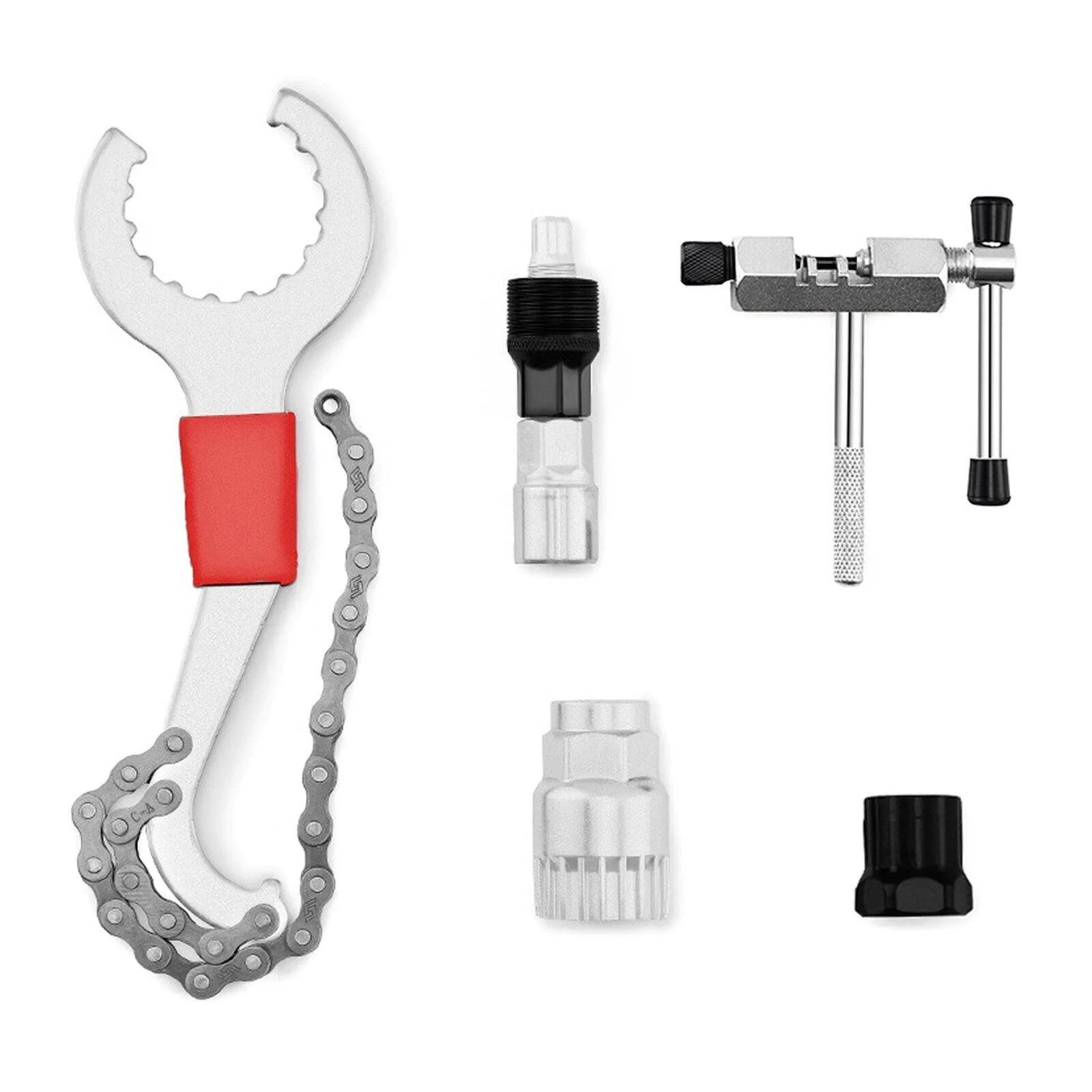Extractor Chain Cutter Flywheel Remover Cycling Repair Parts Bicycle Repair Tool Kits Bike Chain Measuring Ruler Crank Puller