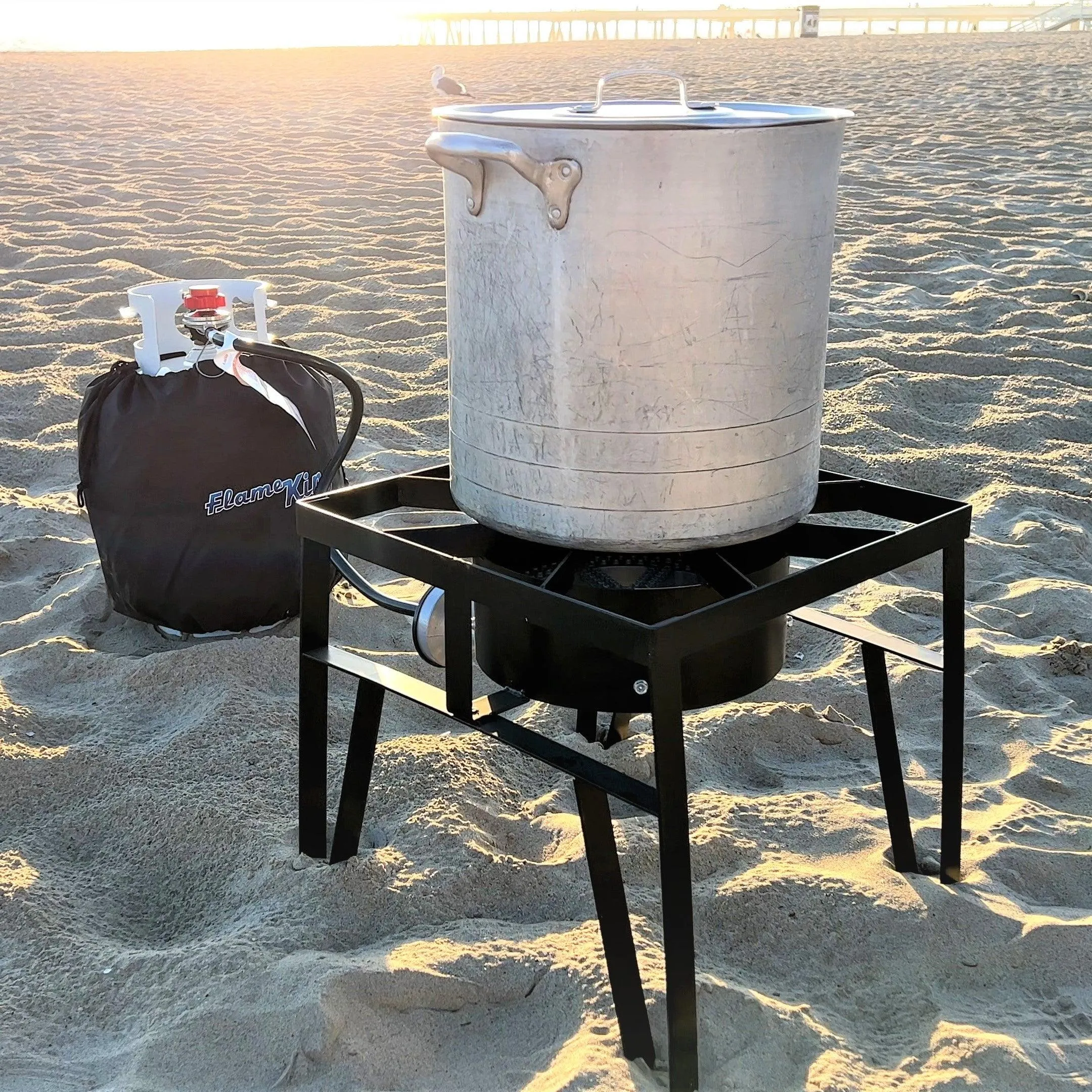 Flame King Heavy Duty 200,000 BTU Propane Gas Single Burner Cooker