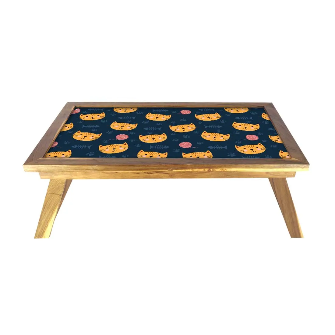 Foldable Bed Table for Home Breakfast Tables Reading Desk - Cute Cat