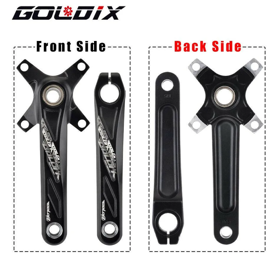 GOLDIX 104BCD Wide & Narrow Tooth Mountain Bike Parts Crankset 170/175mm Cranks Round/Oval Chainrings 32T/34T/36T/38T MTB