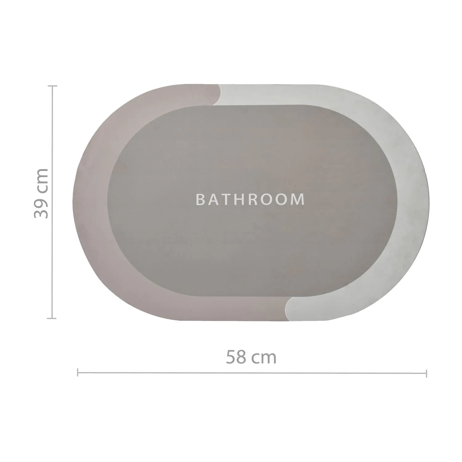 Heart Home Bathroom mat|Bathroom mat Super Absorbent Floor mat|Anti-Skid Bathroom mat|Memory Foam Bathroom Rug Mat|Pack of 2 (Beige)