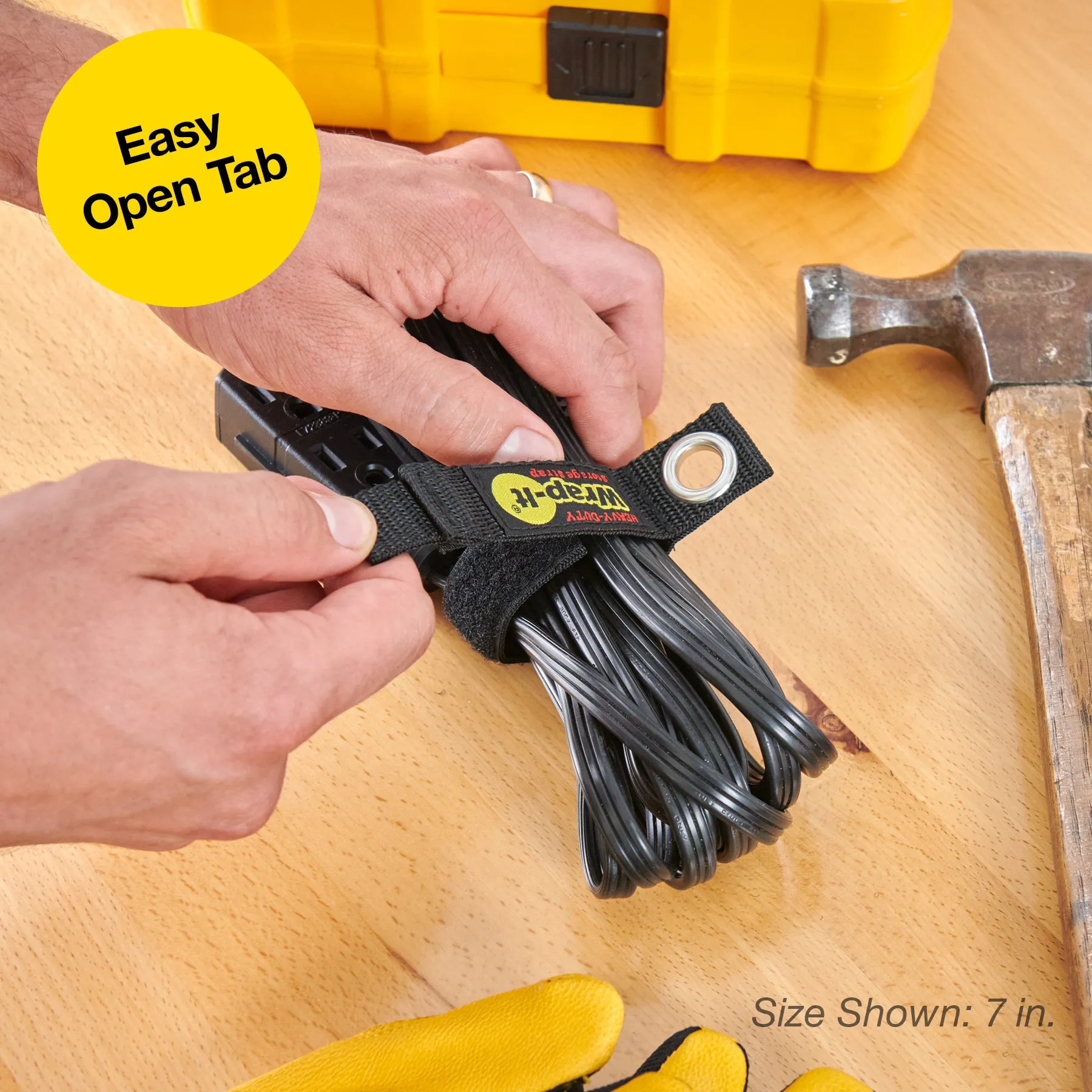 Heavy-Duty Storage Straps - 7-in. (4-Pack) Blaze Orange