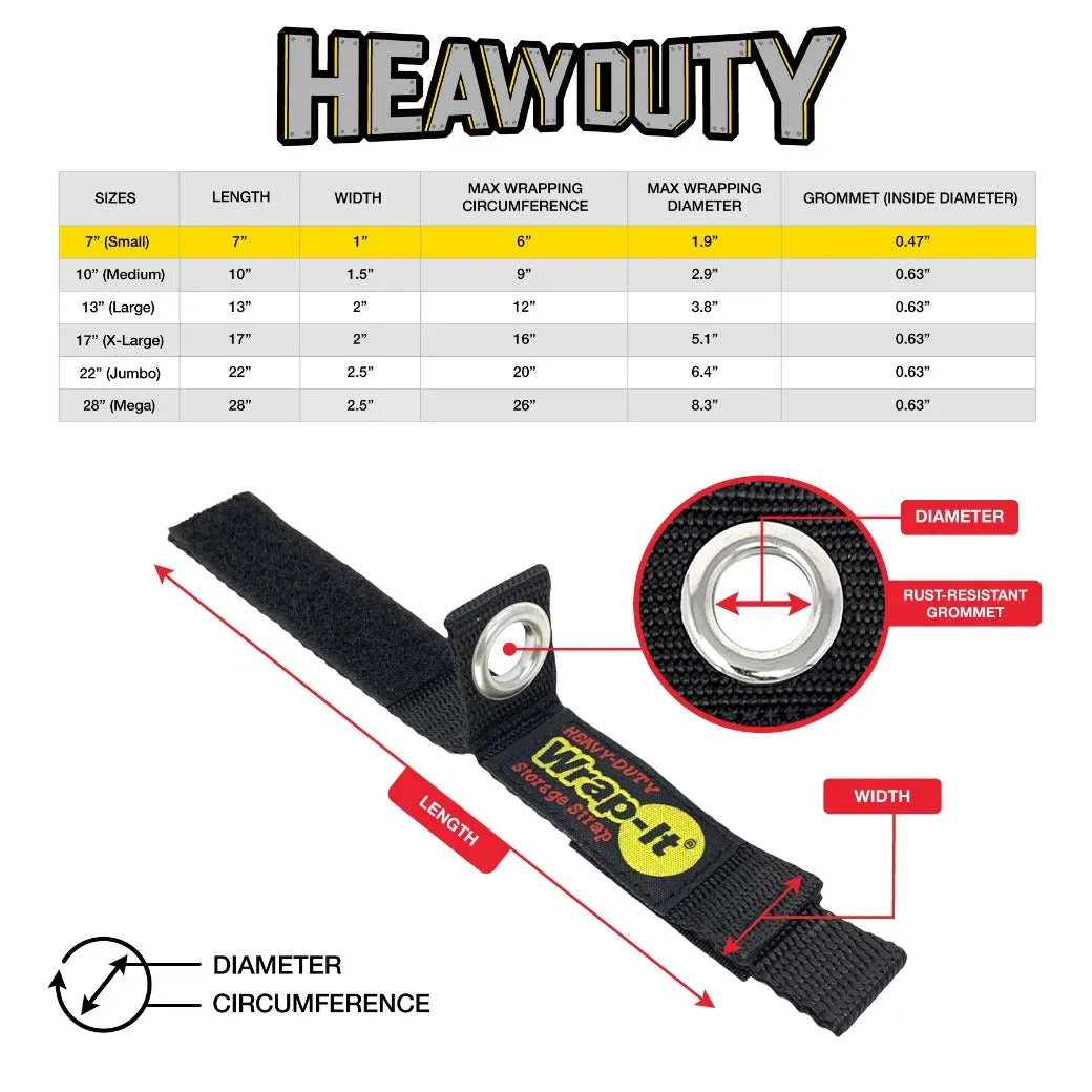 Heavy-Duty Storage Straps - 7-in. (4-Pack)