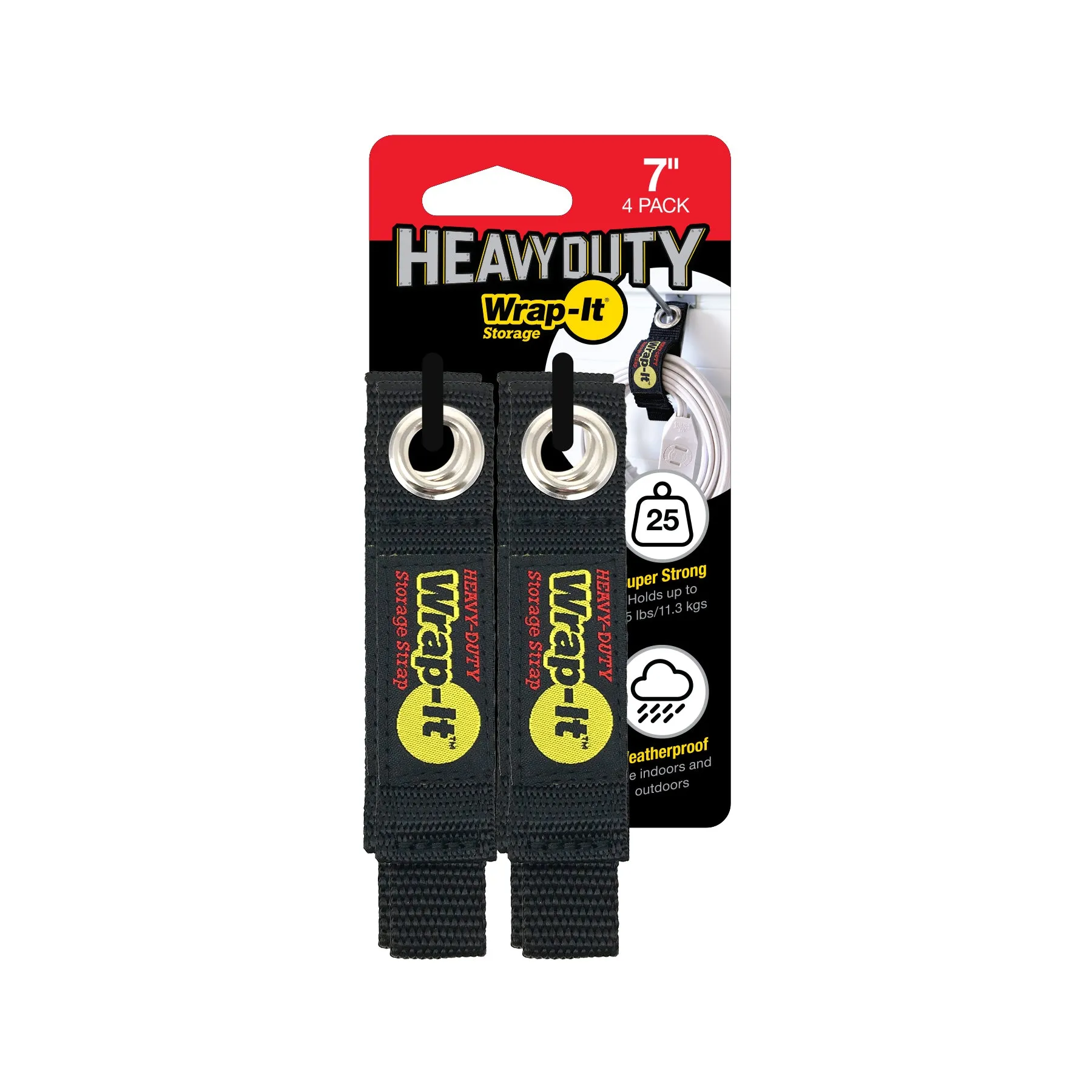 Heavy-Duty Storage Straps - 7-in. (4-Pack)