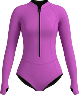 KMT Wetsuit for Women, Womens Long Sleeve Shorty Wet Suits 2mm Front Zipper Springsuit