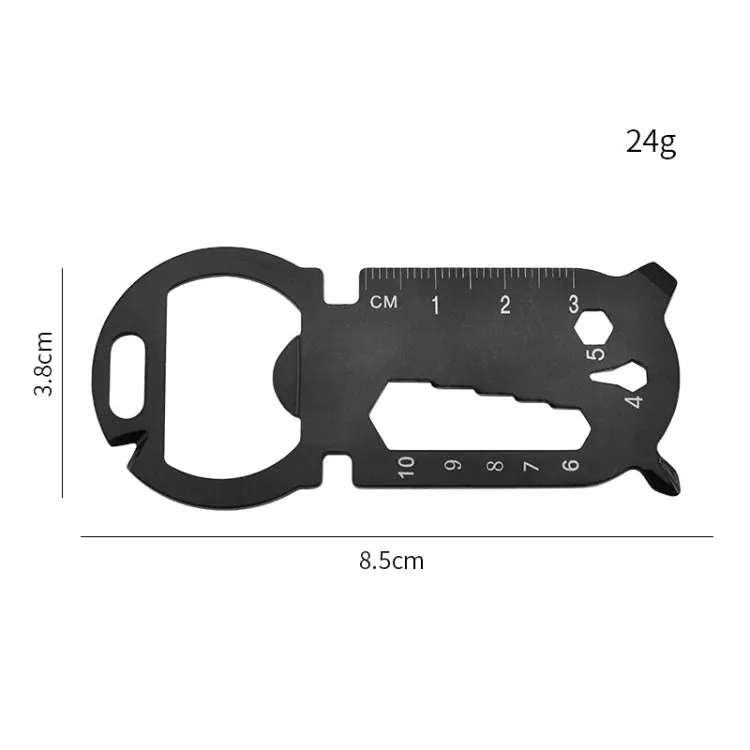 Large Round Head Outdoor Multifunctional EDC Tool Card(Black)