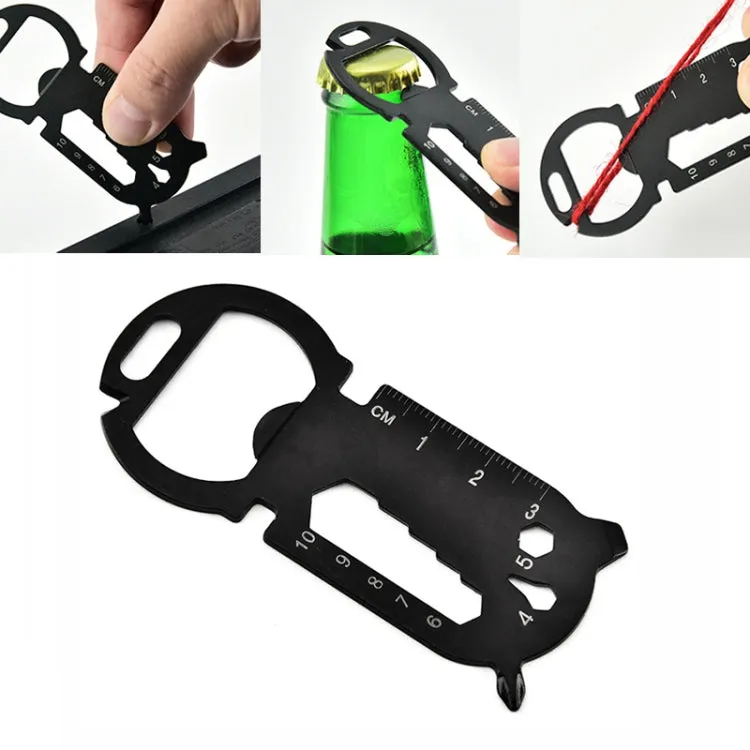 Large Round Head Outdoor Multifunctional EDC Tool Card(Black)