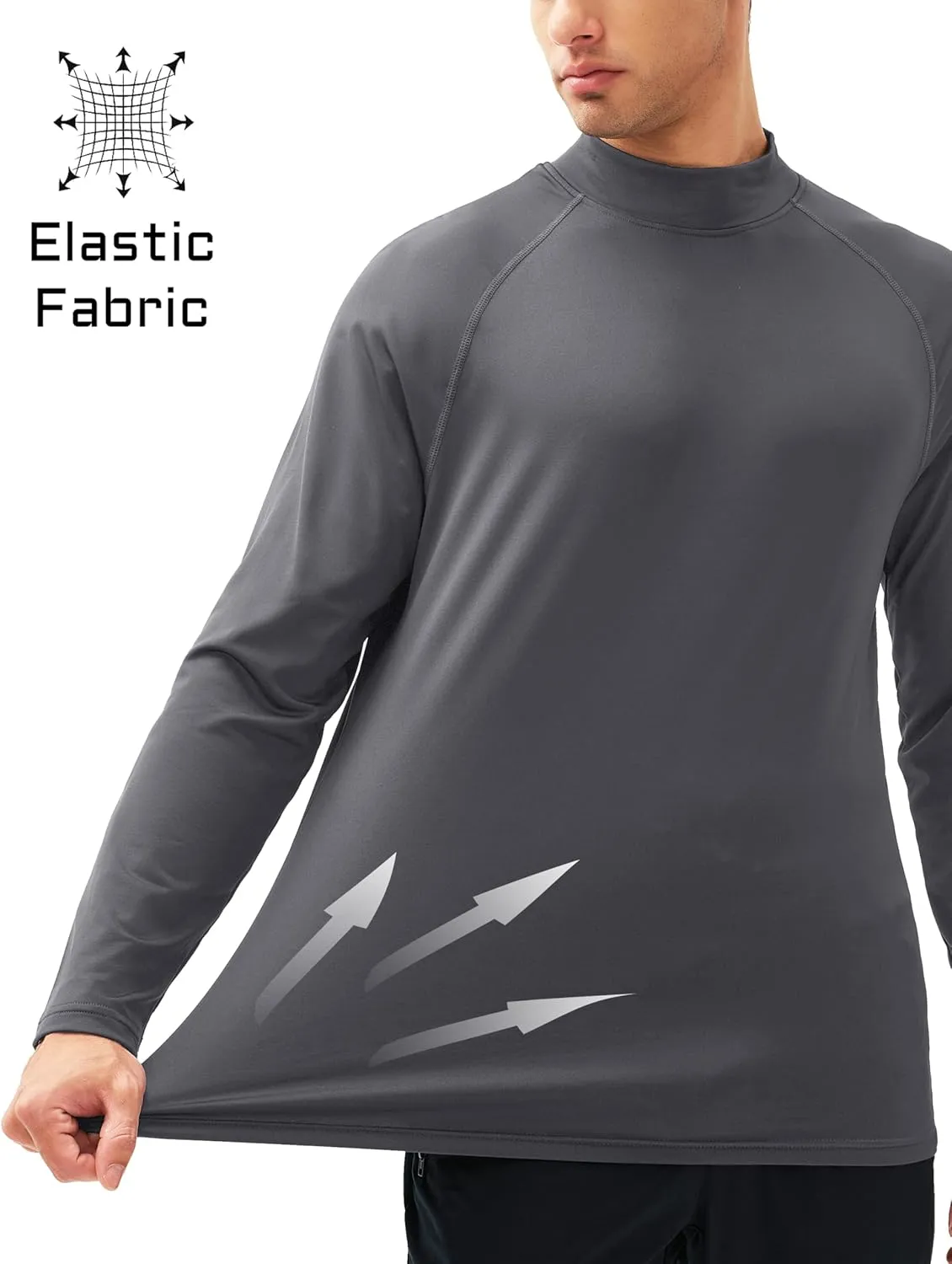 MAGCOMSEN Men's Thermal Shirt, Fleece Lined Long Sleeve Undershirts, Athletic Warm Base Layer Winter Top