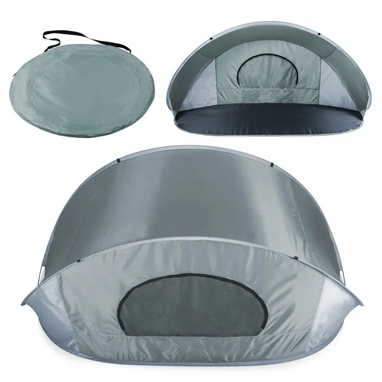 Manta Portable Sun Shelter, Gray with Black Trim