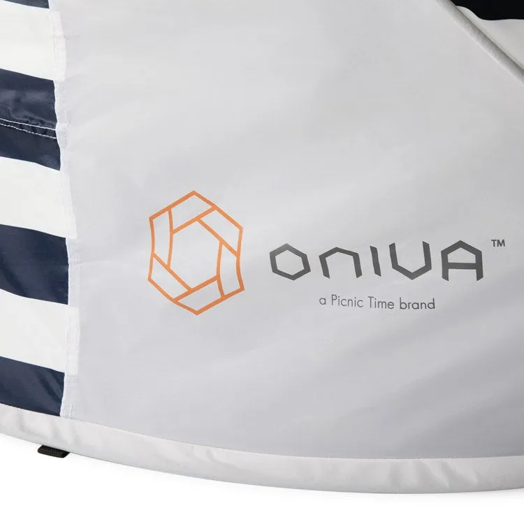 Manta Portable Sun Shelter, Navy and White Stripes