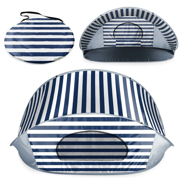 Manta Portable Sun Shelter, Navy and White Stripes