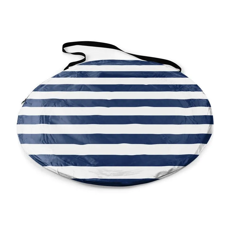 Manta Portable Sun Shelter, Navy and White Stripes