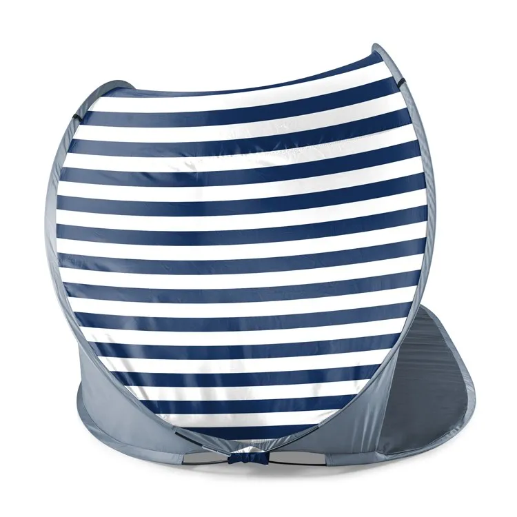 Manta Portable Sun Shelter, Navy and White Stripes