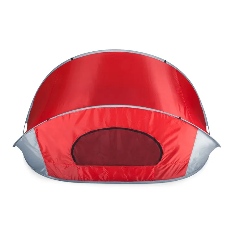 Manta Portable Sun Shelter, Red with Gray Trim