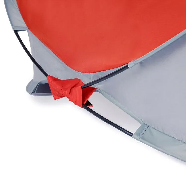 Manta Portable Sun Shelter, Red with Gray Trim