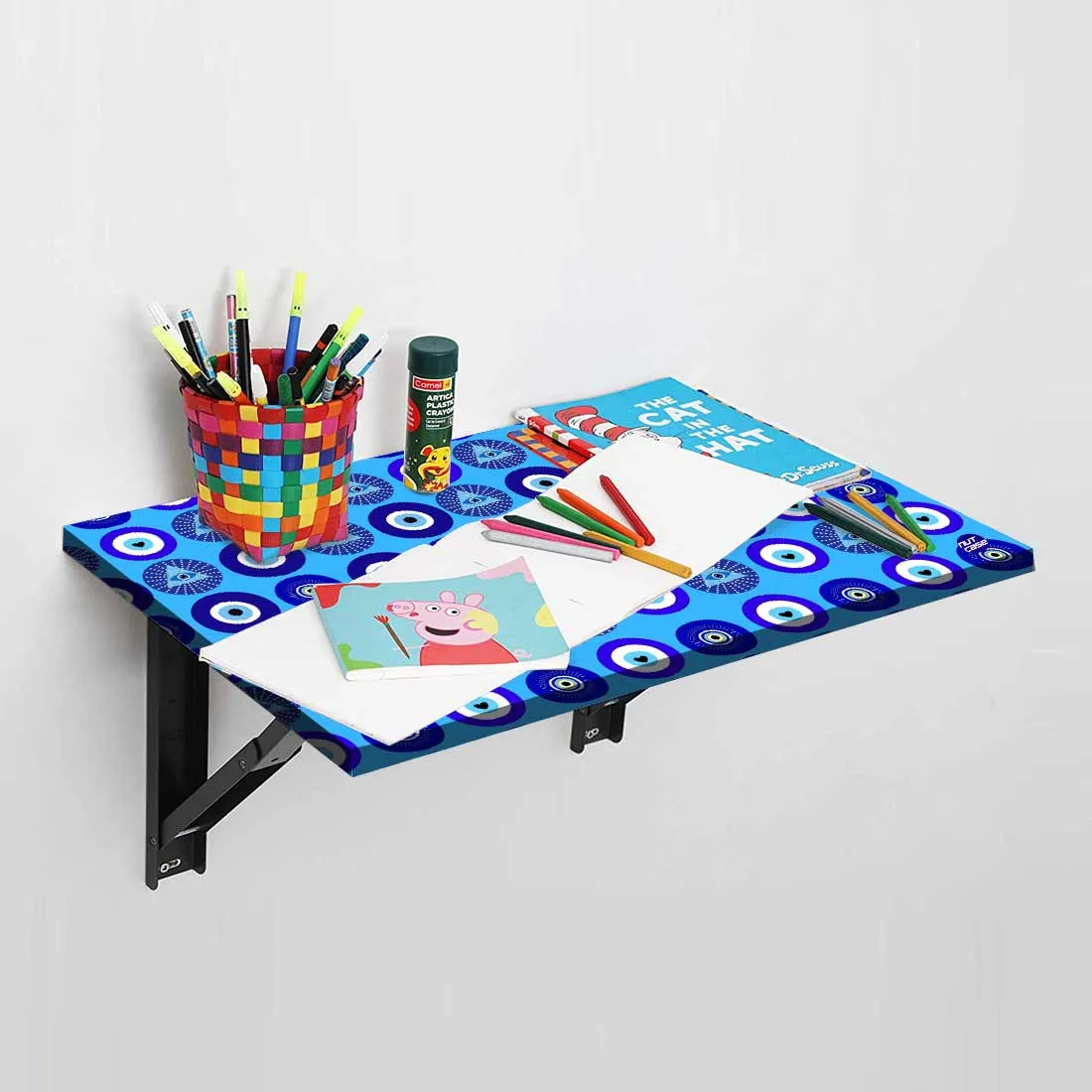 Modern Wall Mounted Foldable Study Table for Children - Evil Eye Protector
