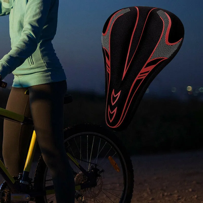 Mountain Bike 3D Cushion Cover Bicycle Cushion Bicycle Thickened Silicone Sponge Cushion Soft Saddle Equipment Accessories Seat